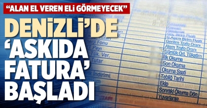 DENİZLİ’DE ‘ASKIDA FATURA’ BAŞLADI