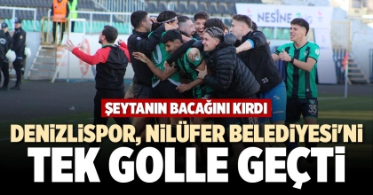 DENİZLİSPOR, NİLÜFER BELEDİYESİ'Nİ TEK GOLLE GEÇTİ