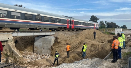 MENFEZ ÇALIŞMASI NEDENİYLE DURDURULAN TREN SEFERLERİ BAŞLADI