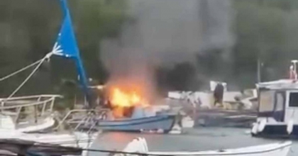 MUĞLA’DA BALIKÇI TEKNESİ ALEV TOPUNA DÖNDÜ