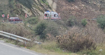 NAZİLLİ’DE ARAÇ UÇURUMA YUVARLANDI