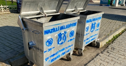 NAZİLLİ'DE ÇÖP KONTEYNERLERİ BAKIMA ALINDI