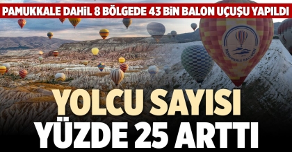 YOLCU SAYISI YÜZDE 25 ARTTI