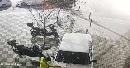 ARAÇLARA KİREÇLE ZARAR VEREN ÇOCUKLAR YAKALANDI