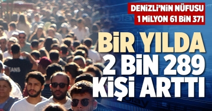 BİR YILDA 2 BİN 289 KİŞİ ARTTI