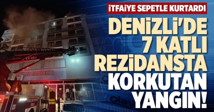 DENİZLİ'DE 7 KATLI REZİDANSTA KORKUTAN YANGIN!