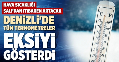 DENİZLİ'DE TÜM TERMOMETRELER EKSİYİ GÖSTERDİ