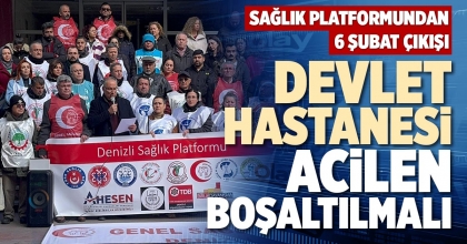 DEVLET HASTANESİ ACİLEN BOŞALTILMALI