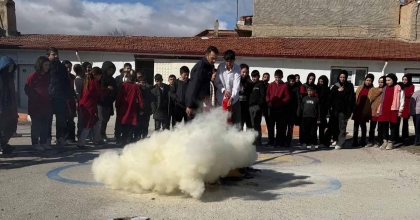 İTFAİYEDEN YANGIN TATBİKAT