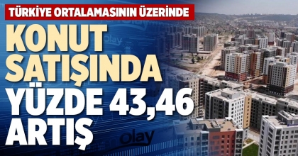 KONUT SATIŞINDA YÜZDE 43,46 ARTIŞ
