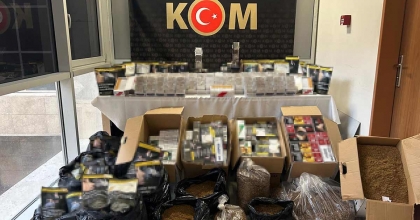 KÜTAHYA'DA 59 BİN MAKARON ELE GEÇİRİLDİ