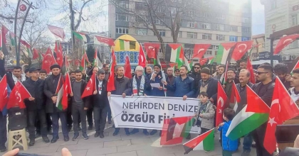 KÜTAHYA'DA GAZZE İÇİN PROTESTO: 