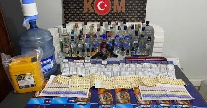KÜTAHYA’DA SAHTE ALKOL VE SİGARA OPERASYONU