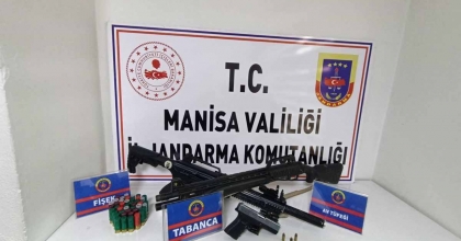 MANİSA’DA RUHSATSIZ TABANCA VE TÜFEK ELE GEÇİRİLDİ