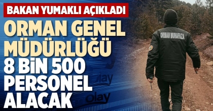 ORMAN GENEL MÜDÜRLÜĞÜ 8 BİN 500 PERSONEL ALACAK