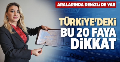 TÜRKİYE'DEKİ BU 20 FAYA DİKKAT