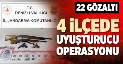 4 İLÇEDE UYUŞTURUCU OPERASYONU