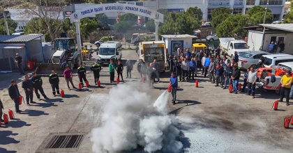 BODRUM BELEDİYESİ PERSONELİNE YANGIN EĞİTİMİ