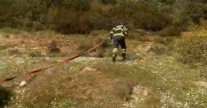 ÇALILIK YANGININDA 500 METREKARE ALAN ZARAR GÖRDÜ