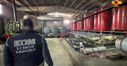 İZMİR'DE KAÇAK AKARYAKIT OPERASYONU