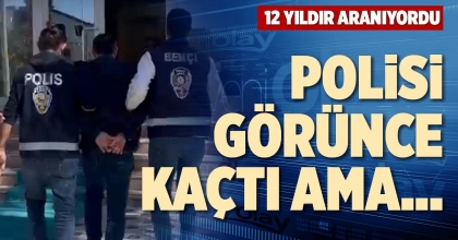 POLİSİ GÖRÜNCE KAÇTI AMA…