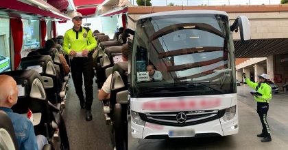 POLİSTEN YOLCULARA EMNİYET KEMERİ UYARISI