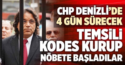 CHP ÖNÜNDE TEMSİLİ KODES KURUP NÖBETE BAŞLADILAR
