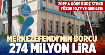 MERKEZEFENDİ'NİN BORCU 274 MİLYON LİRA