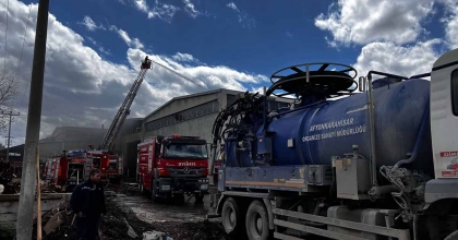 AFYONKARAHİSAR'DA OSB'DE YANGIN