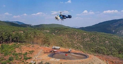  BAYAT’TA HELİKOPTER DESTEKLİ YANGIN HAVUZU KURULDU