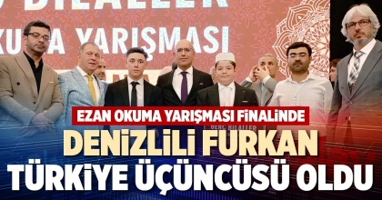 DENİZLİLİ FURKAN TÜRKİYE ÜÇÜNCÜSÜ OLDU