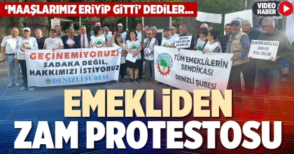 EMEKLİDEN ZAM PROTESTOSU