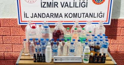 İZMİR’DE KAÇAK ALKOL OPERASYONU: 8 BİN 223 LİTRE ETİL ALKOL ELE GEÇİRİLDİ