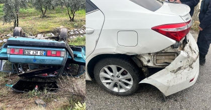 KARŞI ŞERİDE GEÇTİ, ŞARAMPOLE YUVARLANDI