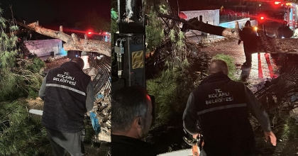 KOÇARLI’DA BELEDİYE EKİPLERİNDEN YAĞIŞ VE FIRTINA MESAİSİ