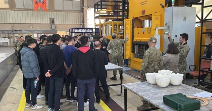 LİSE ÖĞRENCİLERİNE ASKERİ FABRİKA VE ÇALIŞMA SİSTEMİ ANLATILDI