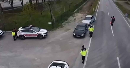 MANİSA'DA HAVADAN DESTEKLİ TRAFİK DENETİMİ