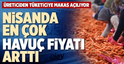 NİSANDA EN ÇOK HAVUÇ FİYATI ARTTI