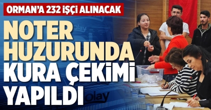 NOTER HUZURUNDA KURA ÇEKİMİ YAPILDI