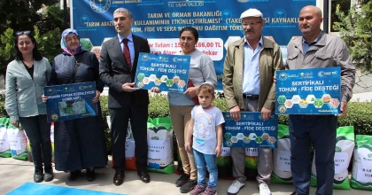 UŞAK'TA ÇİFTÇİLERE DESTEK