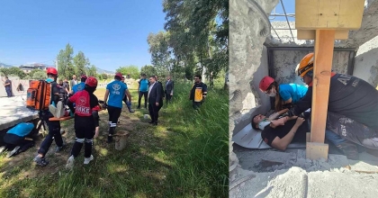 AYDIN'DA AFETLERE HAZIRLIK TATBİKATI BAŞARIYLA TAMAMLANDI