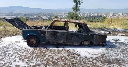 AYDIN’DA OTOMOBİL KÜLE DÖNDÜ