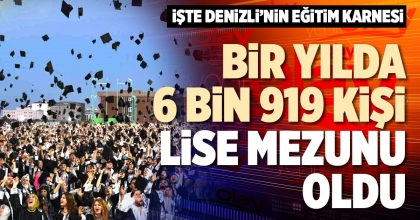 BİR YILDA 6 BİN 919 KİŞİ LİSE MEZUNU OLDU
