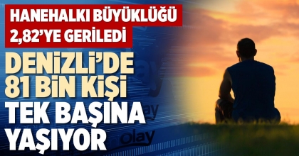 DENİZLİ’DE 81 BİN KİŞİ TEK BAŞINA YAŞIYOR