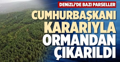 DENİZLİ’DE BAZI PARSELLER CUMHURBAŞKANI KARARIYLA ORMANDAN ÇIKARILDI