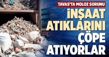 İNŞAAT ATIKLARINI ÇÖPE ATIYORLAR