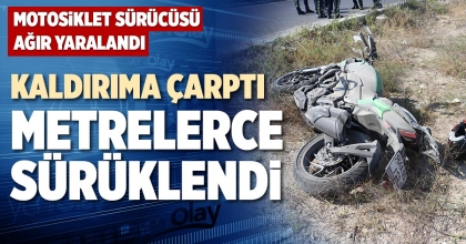  KALDIRIMA ÇARPTI METRELERCE SÜRÜKLENDİ