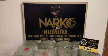 KÜTAHYA'DA 15 KİLO 840 GRAM ESRAR ELE GEÇİRİLDİ