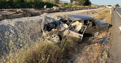 OTOMOBİL TAKLA ATTI, SÜRÜCÜ YARALANDI