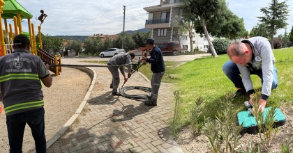 PAMUKKALE'DE PARKLAR YAZA HAZIRLANIYOR